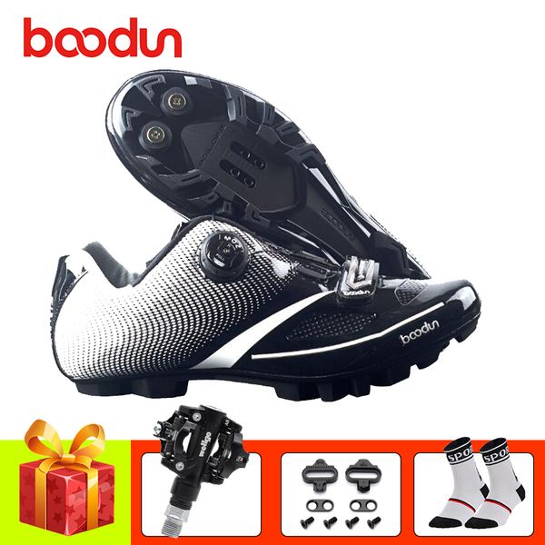 

boodun mountain bike shoes 2019 men women cycling shoes sapatilha ciclismo mtb self-locking breathable spd pedals riding, Black