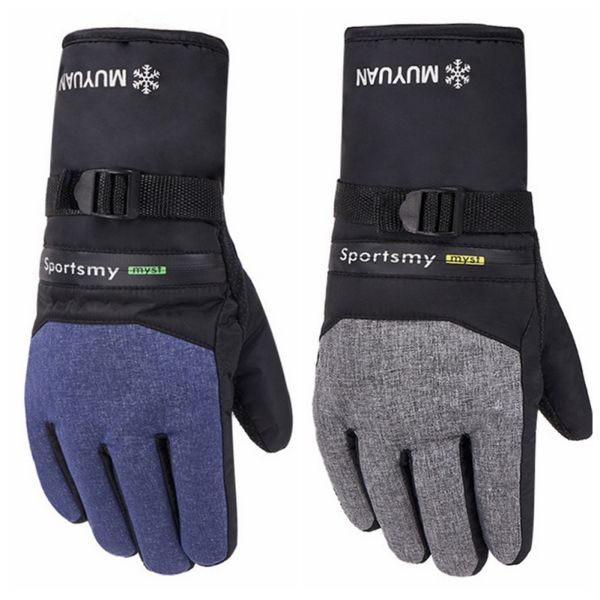 

winter skiing gloves warm waterproof windproof fleece snowboard gloves anti-slip adjustable motorcycle riding snow