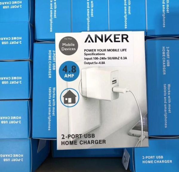 

Anker dual u b wall charger mart fa t home charger 5v 4 8a uper fa t charging with retail box
