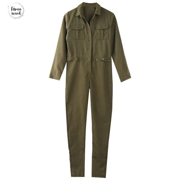 

женщины new ladies ромпер clubwear повседневная мода кнопка комбинезон с длинным рукавом turn down воротник sexy сплошные комбинезон брюки, Black;white