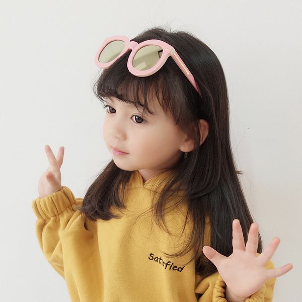 

2018 заклепки овальные рамки солнцезащитные очки дети классическая мода солнцезащитные очки новорожденных девочек прекрасный ребенок oculos, Blue