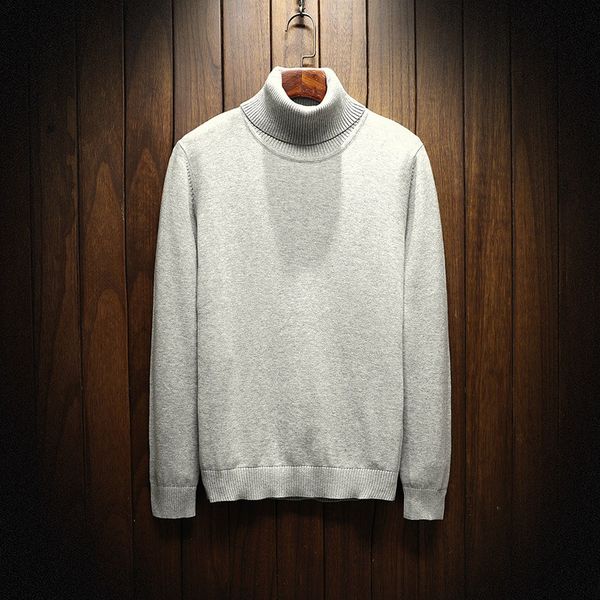 

mrmt 2018 brand autumn winter men's turtleneck sweater pure color knitting overcoat for male turtleneck pullover sweater, White;black