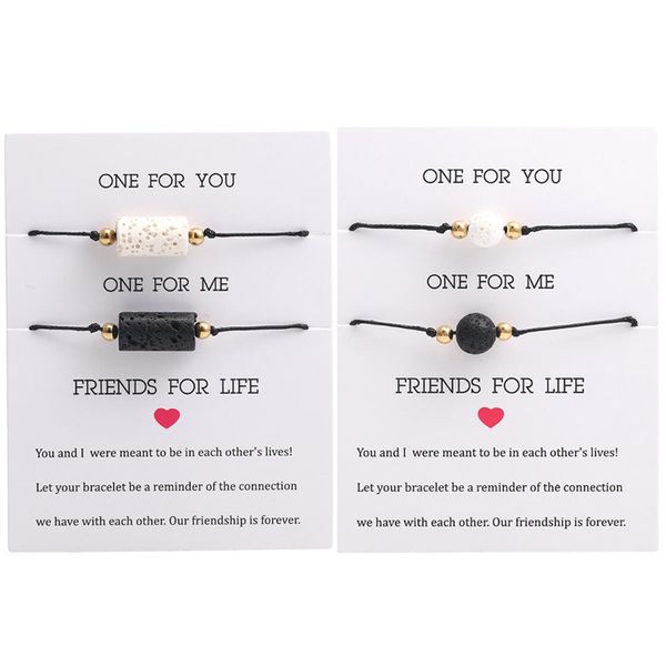 

amantes bracelet 2pÃ§s/set pedra de lava natural talÃ£o pulseira corda preto tranÃ§a casal pulseiras para mulheres dos homens jÃ³ias, Black