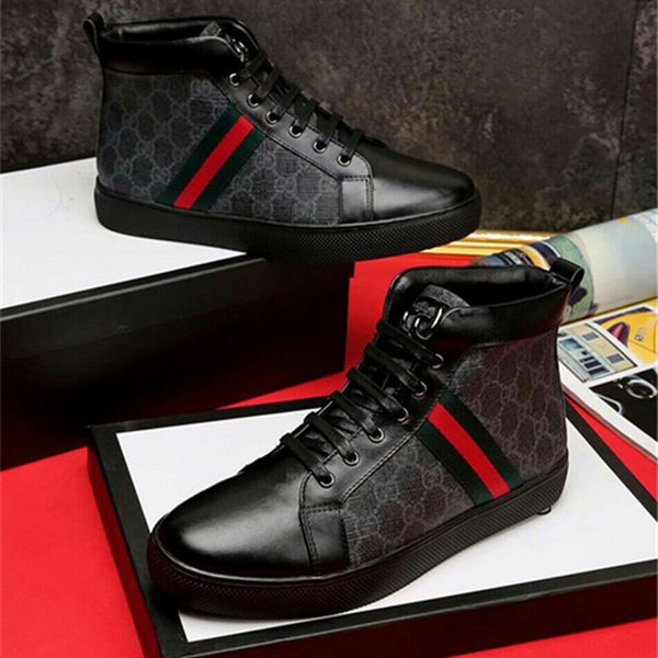 

printing genuine leather mens boots fashion brand designer white/black high cut couple flat casual shoes run