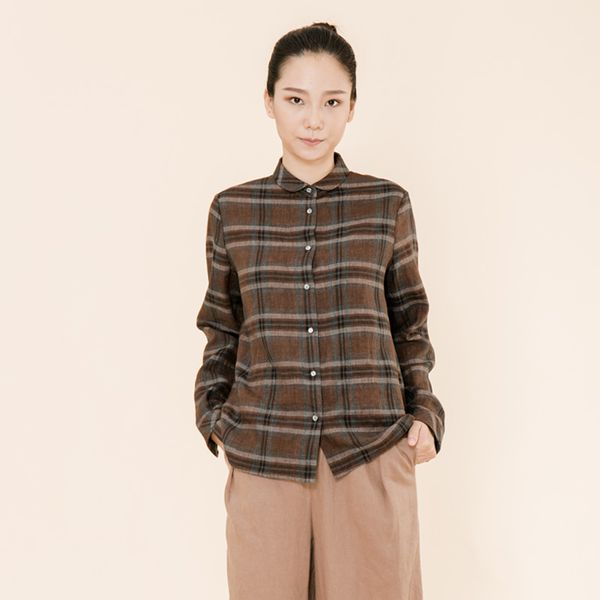 

original long-sleeved white shirt, black shirt, literary loose gauze, creased