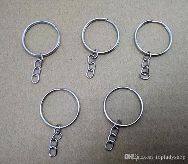 Schlüsselkette DIY Kreative Geschenkzubehör mit Ketten -Nickel -Plattendring