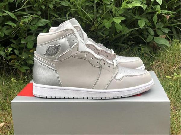 

2020 new authentic 1 high og japan 2001 2020 co.jp basketball shoes neutral grey white metallic silver 1s men sports sneakers withbox