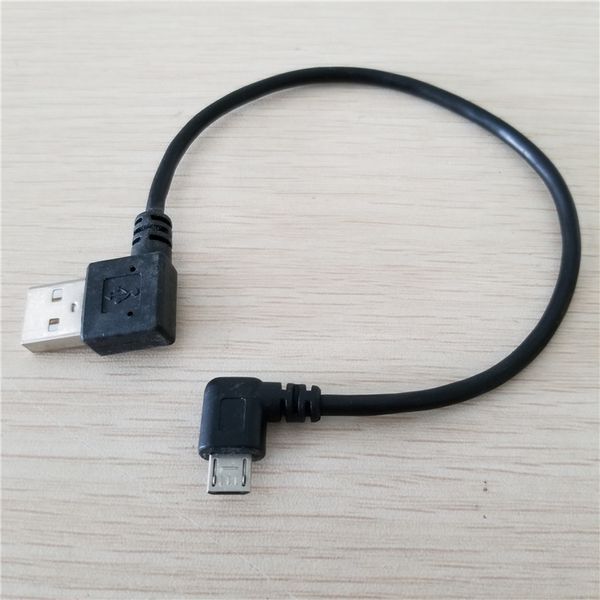 

micro usb double elbow extension data power cable male to male for samsung xiaomi huawei android phone 25cm