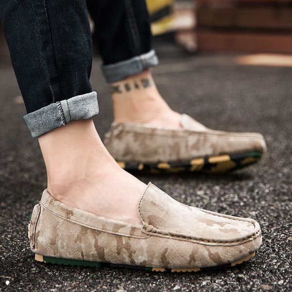 

кожа camo sole мода soft мокасины мужские мокасины высокого качества повседневная обувь мужчины квартиры gommino вождения обувь мокасин homm, Black