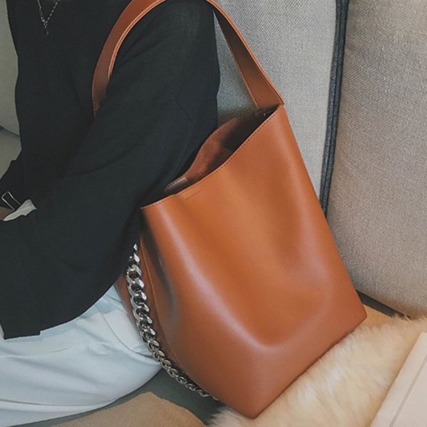 

mother bucket bag 2019 summer one-shoulder bag stylish hand-held big chain girl