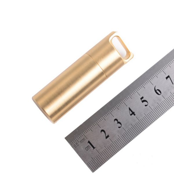

new aluminium alloy waterproof capsule seal bottle outdoor edc survival pill box container first aid emergency pills tank case