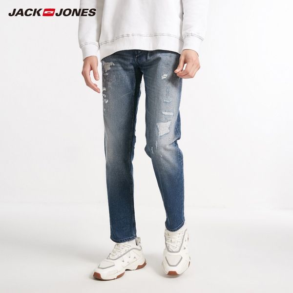 

winter men's fashion trend stretch jeans long pants 218432524, Blue