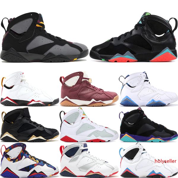 

2019 7 men designer basketball shoes hare bordeaux bracelona nights cardinal cigar french blue 7s sports trainers sneakers 41-47