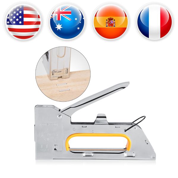 

1pcs manual stainless steel staple gun construction furniture stapler to hold 1008f staples wood staplers power tools