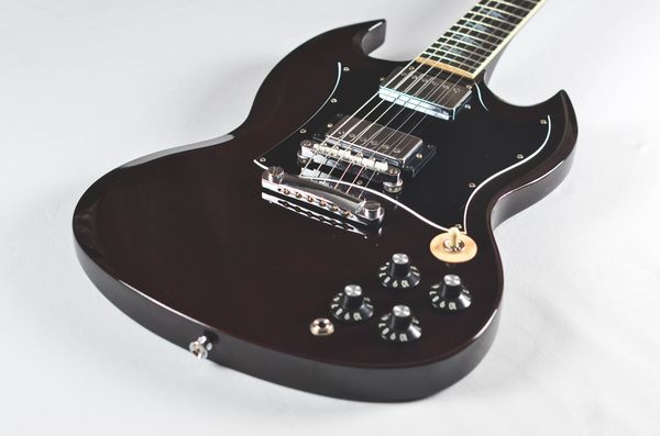 

custom angus young signed wine red standard sg electric guitar rosewood fingerboard, grover tuners, chrome hardware