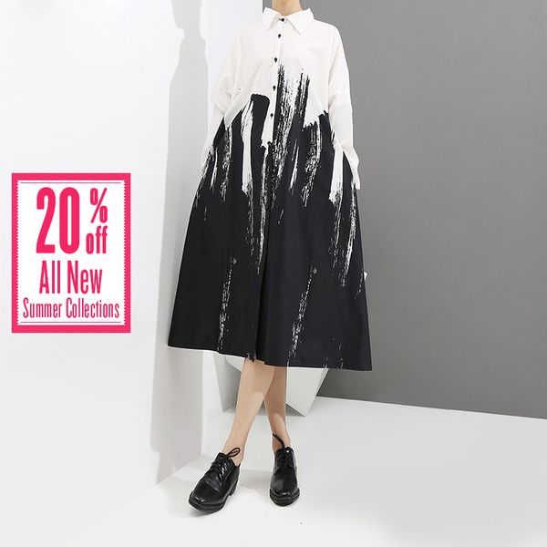 

ladies dresses plus size dress 2019 women summer style loose white shirt dress long sleeve print female party midi casual dresses hooded, Black;gray