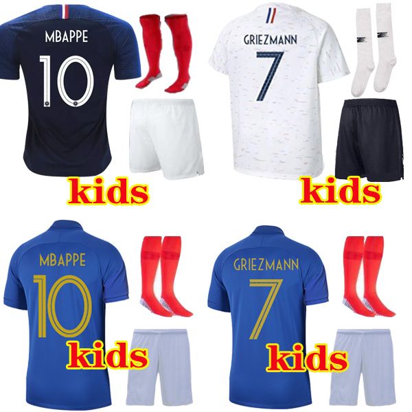 

19 20 mbappe soccer jersey maillot griezmann pogba 18 19 20 football shirt dembele giroud kids kit, Black