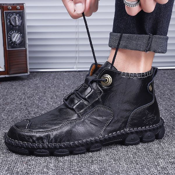 

2020 new martin boots mens boots leather high-new mens boots foreign trade large cross-border special black british mens fashion