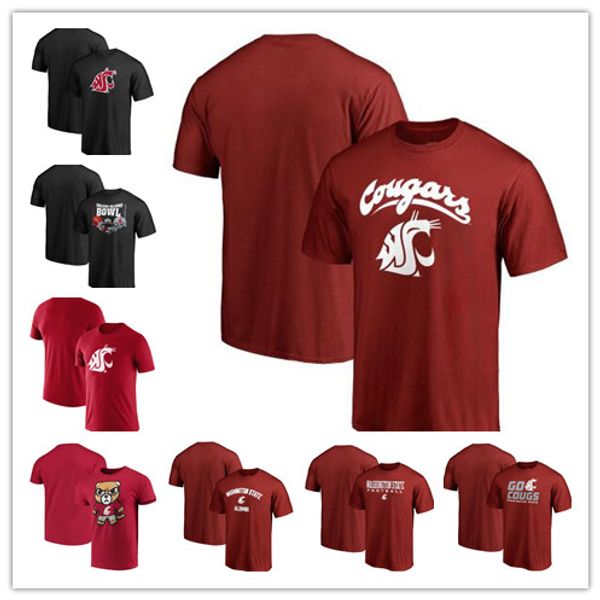 

washington state cougars campus team alumni t-shirt round collar t-shirt school logo ing, Gray;blue
