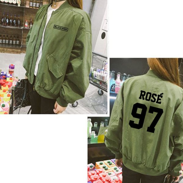 

baseball uniform kpop denim jacket leather jacket coat women coats and jackets women windbreaker cotton letter zipper blackpink, Black;brown