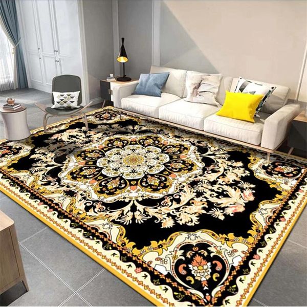 

american style flowers living room carpets home vintage tapete bedroom sofa coffee table area rugs study room non-slip floor mat