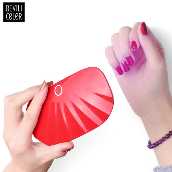 

200pcs/lot shell mini ptherapy machine portable led nail light nail dryer usb baking light therapy adhesive dhl