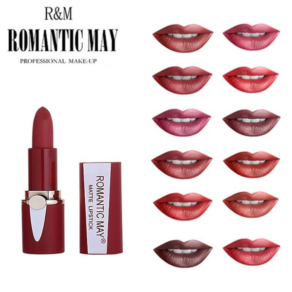 

batom waterproof lipstick matte waterproof long lasting professional makeup long lasting matte nude lipsticks batom
