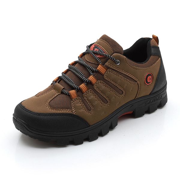 

men's work shoes outdoor sneakers men mesh shoes non-slip wear-resistant fishing shoes male desert boots, Black