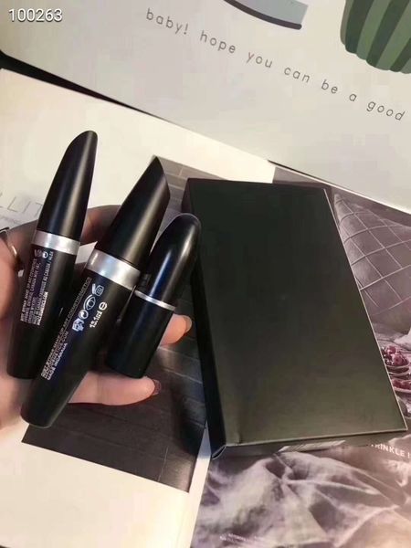 

new makeup m &ac 1set=3pcs matte lipstick rouge a levre lip gloss + mascara + liquid eyeliner maquillage kit