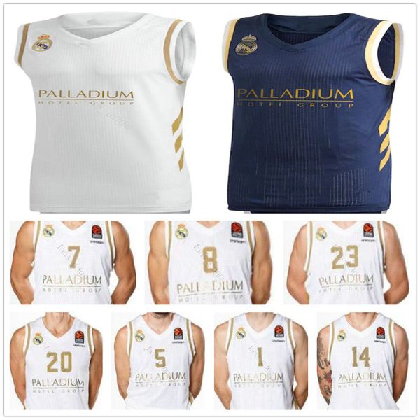 

mens real madrid basketball jerseys 9 felipe reyes 3 anthony randolph 33 trey thompkins 25 mickey 22 walter tavares usman garuba shirt, Black;red