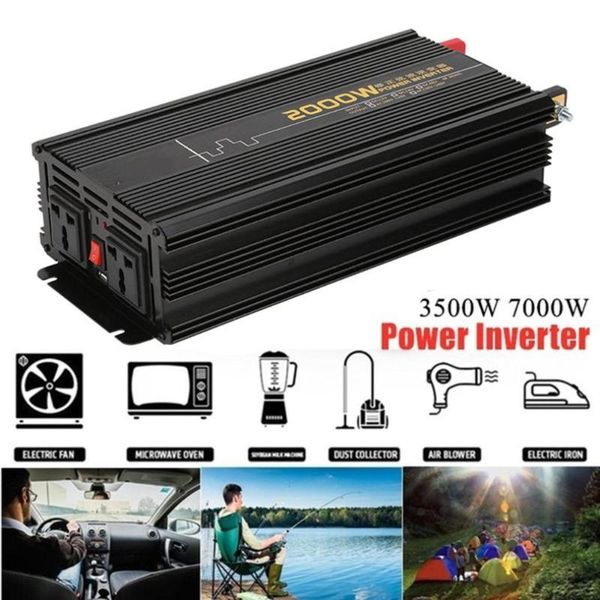 

2000w/3500w/7000w converter 12v to 230v voltage camping boat car power inverter modified sine wave converter eu socket