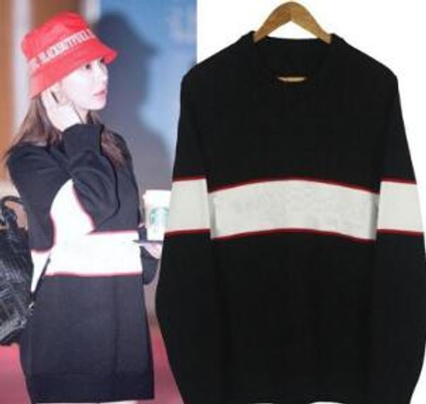 

black designer sweaters for men fashion long sleeve letter print couple sweaters autumn loose pullover sweaters for women ing, White;black