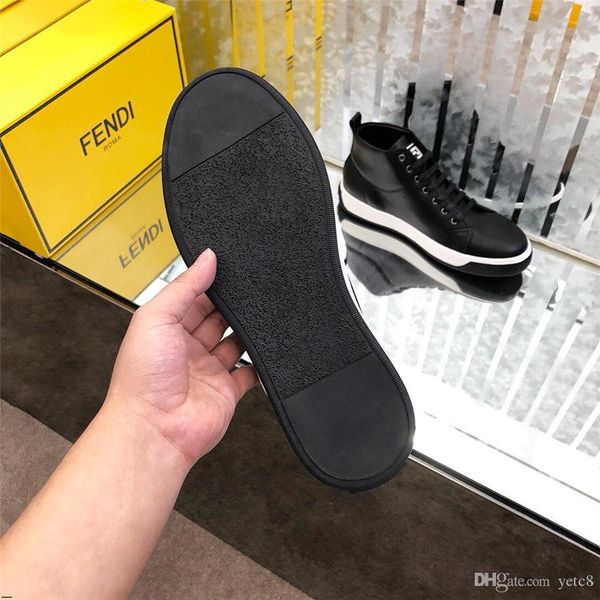 

19mm man's high fashion sneakers trend comfortable man casual shoe outdoor non-slip breathable man shoe yecq5, Black