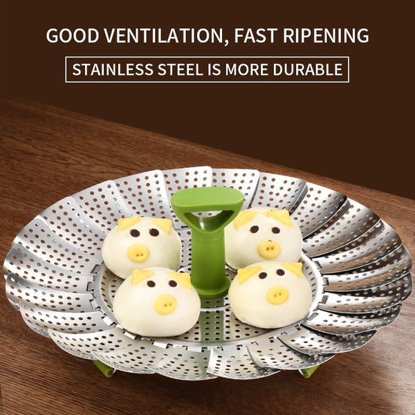 

складные нержавеющей стали пароход растительное кухня фрукты food basket mesh пароход стеллаж посуда и посуда для приготовления пищи стим