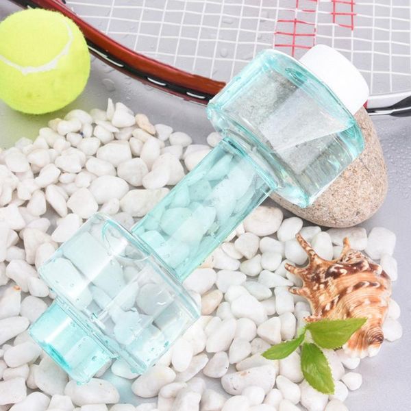 

550ml water bottle gym jug dumbbell shaped workout pp+pc 8*22.5cm accessories