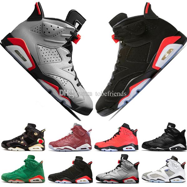 

2019 bred vi 6 6s mens basketball shoes infrared 23 3m reflective tinker slam dunk cny wheat men sports sneakers designer trainers