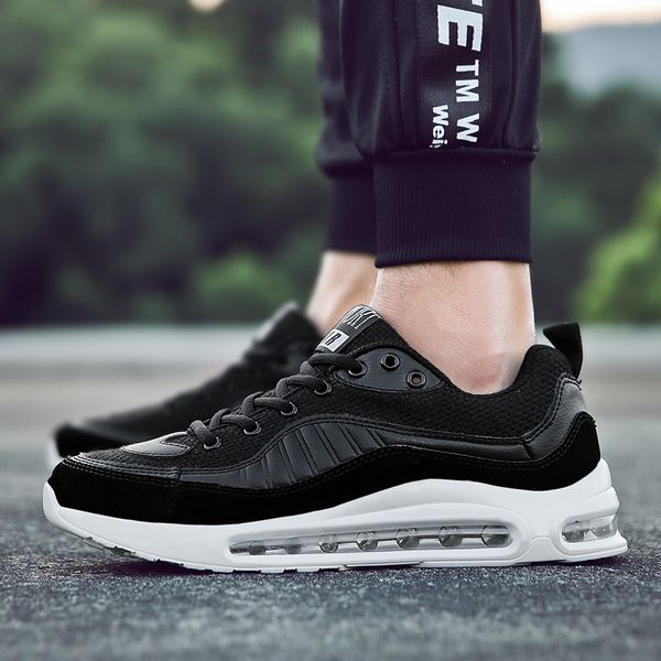 

running shoes men leisure air cushion sport shoes man baskets hommes leather mesh sneakers men zapatillas hombre speed training