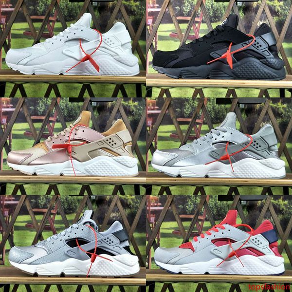 

new huarache running shoes sports shoes for men women black white red grey mesh light trainers size 36-46