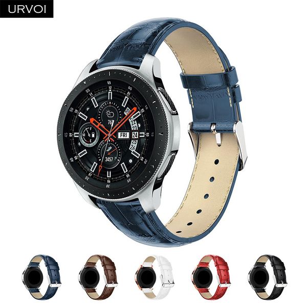 

urvoi 22/20mm leather band for galaxy watch active/42/46mm gear sport strap for huawei gt quick release pins soft replacement, Black;brown