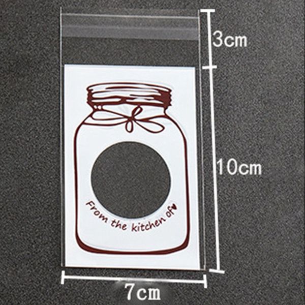 

100pcs 7cm&10cm cartoon gifts bags wedding cookie packaging self-adhesive plastic bags for biscuits birthday candy cake package