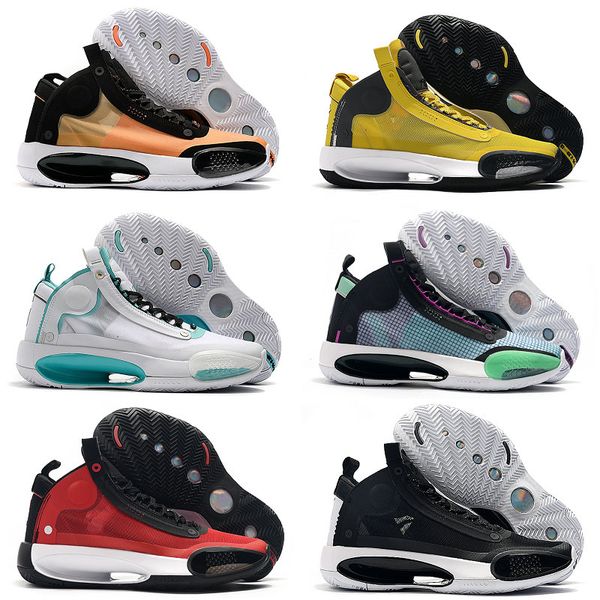 

34 eclipse men snow leopard basketball shoes jumpman 34s amber rise xxxiv blue void green shiny black metal silver designer sports sneakers, White;red