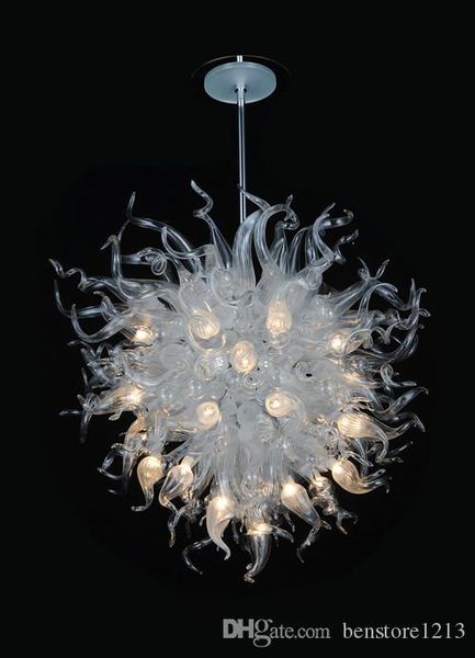 

luxury crystal chandelier lighting hand blown glass led chandelier high ceiling lighting custom color and size