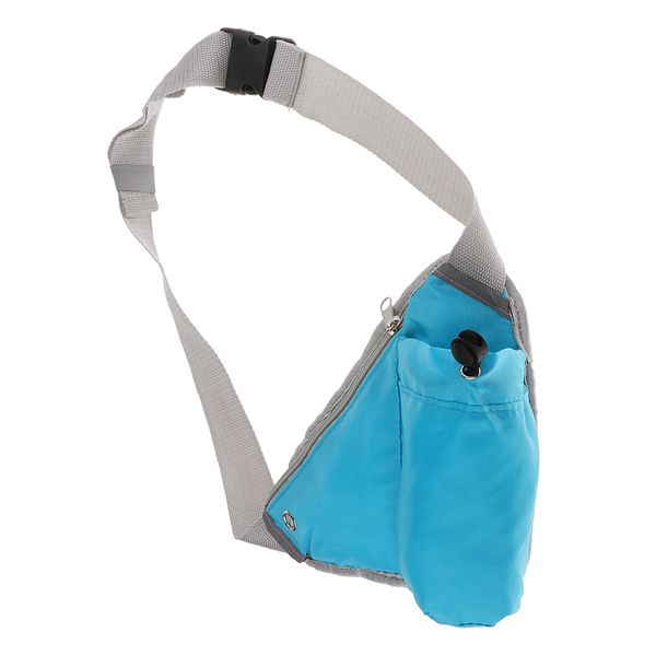

multi-use sports running triangle waist bag bum fanny pack hiking cycling jogging belt water bottle pocket shoulder chest bag