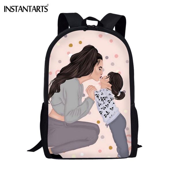 

instantarts mom life print school bags for teenagers super mommy design big schoolbags primary students book bag satchel mochila