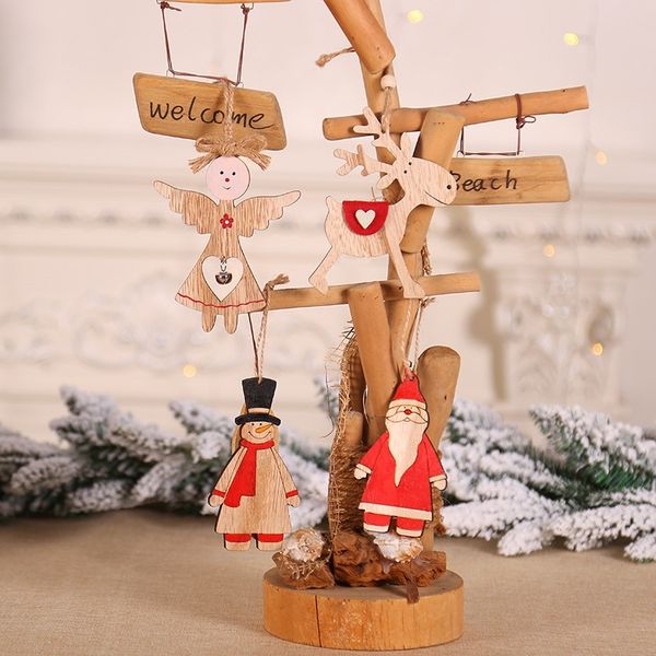 

деревянные подвески украшения для xmas tree diy украшения рождественская вечеринка украшения детский подарок висячие украшения падения