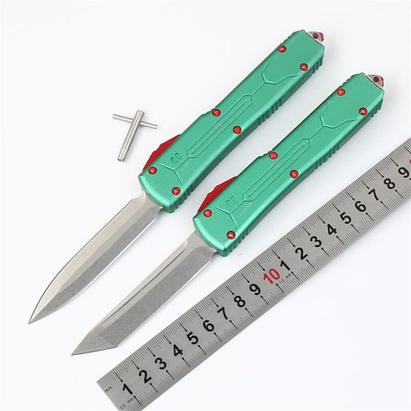 

UT Hunter VG10 Stonewash Blade aluminum Handle Double Action Automatic Tactical Rescue Knife EDC Survival Knives 2 Styles J18M F