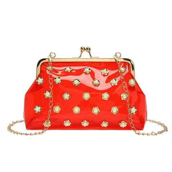 

design women transparent bag clear pvc jelly small totes messenger bags female crossbody shoulder bags