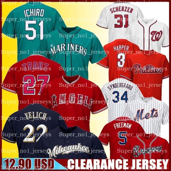 

christian yelich jersey mike trout jerseys ichiro suzuki jersey freddie bryce an harper max scherzer clearance baseball jerseys, Blue;black