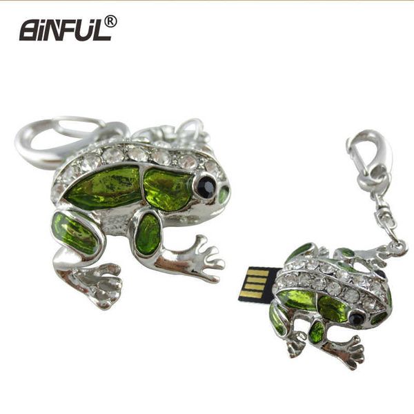 

cute frog flash 64gb 32gb diamond pen drive 16gb 8gb 4gb pendrive animal memory stick usb 2.0 u disk