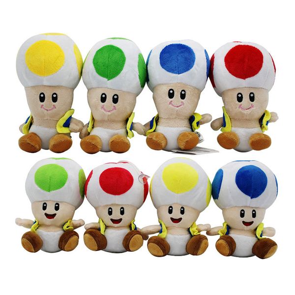 

17cm super mario plush toys cartoon dolls super mario mushroom head stuffed animals for baby christmas gift